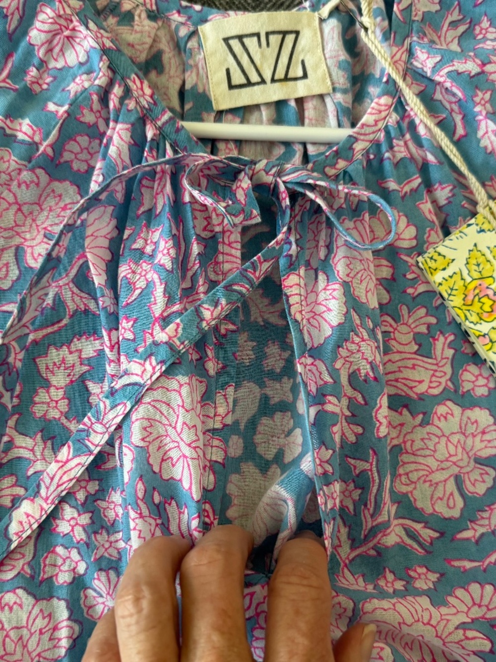 NWT, SZ BLOCKPRINTS, HAND PRINTED, PRIYA DRESS - Picture 9 of 14